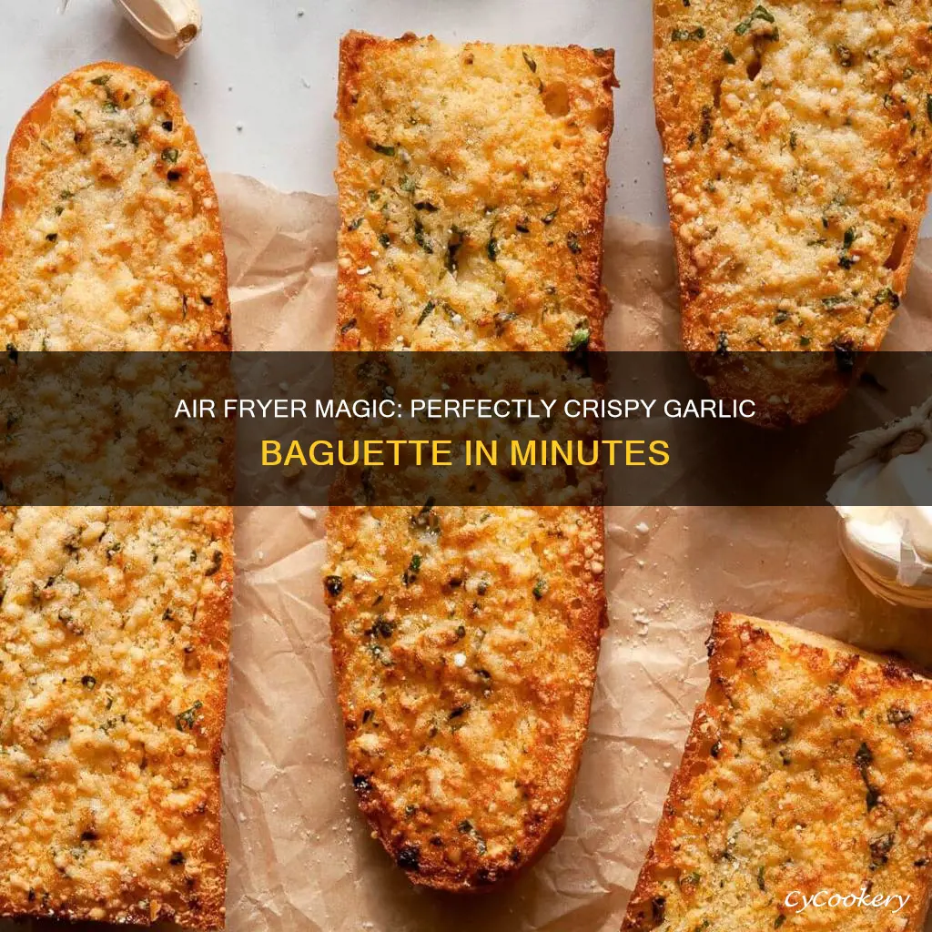 how long to cook frozen garlic baguette in air fryer