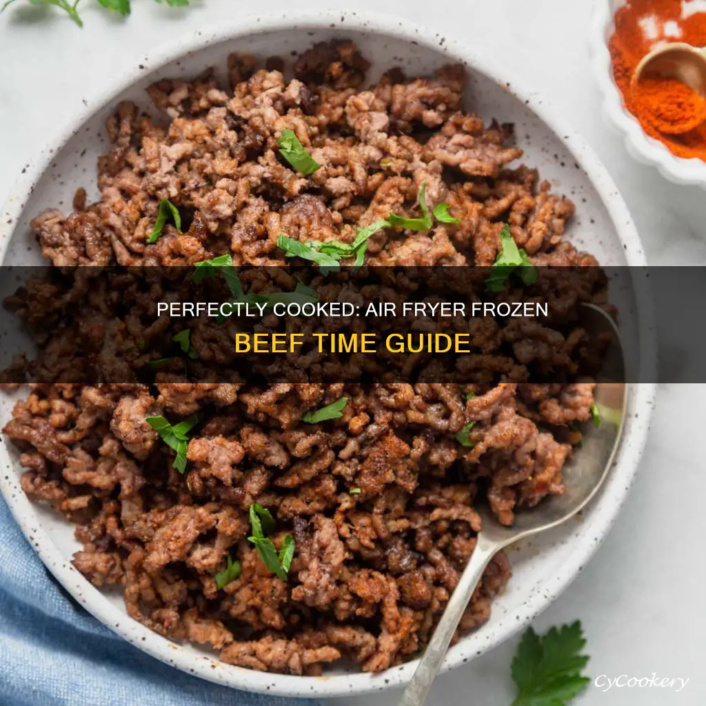 how long to cook frozen ground beef in air fryer