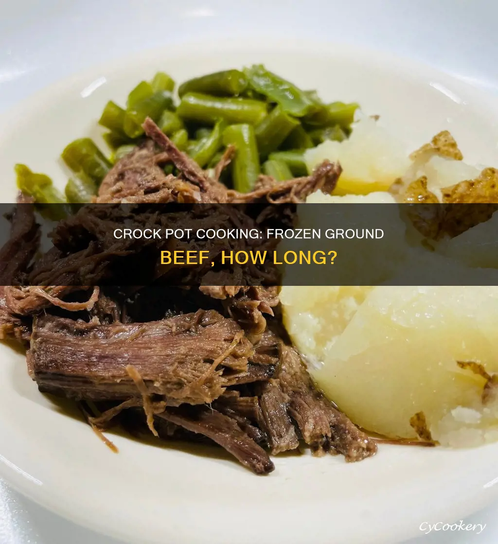 how long to cook frozen ground beef in crock pot