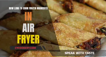 Manicotti Perfection: Air Fryer Cooking Time for Frozen Manicotti