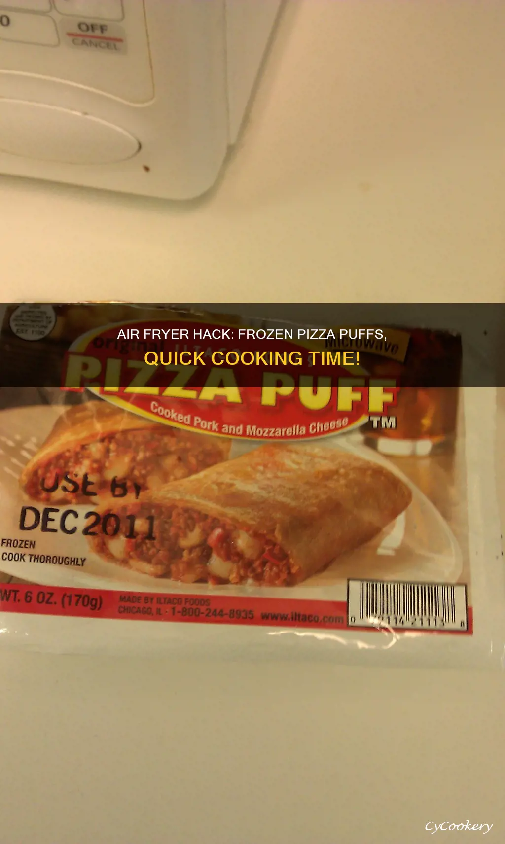 how long to cook frozen pizza puff in air fryer