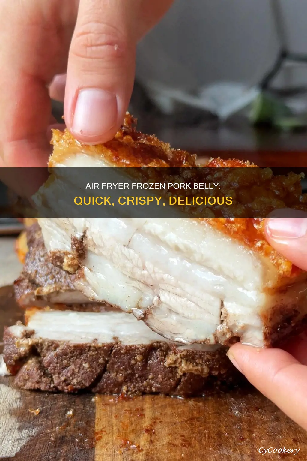 how long to cook frozen pork belly in air fryer