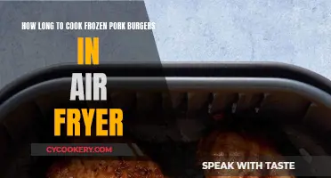 Air-Fryer Cooking Time for Frozen Pork Burgers