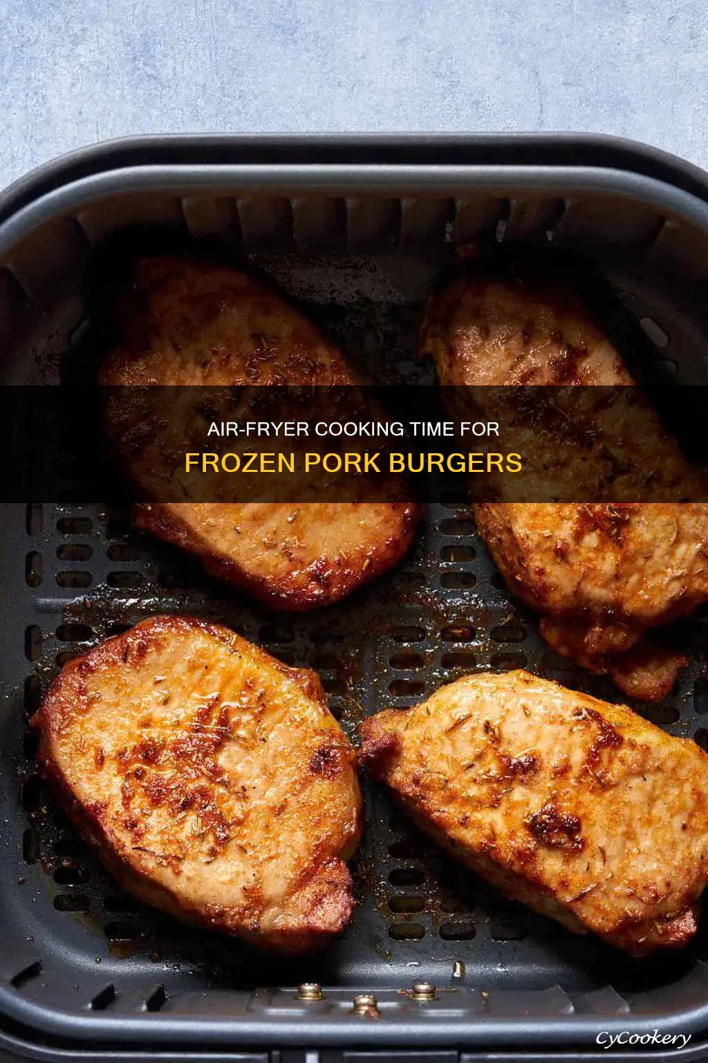 how long to cook frozen pork burgers in air fryer