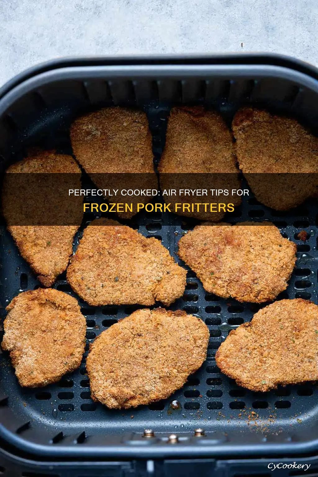 how long to cook frozen pork fritter in air fryer