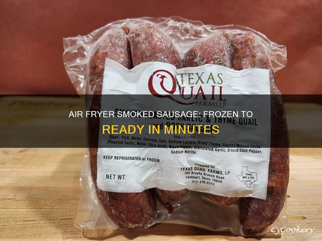 how long to cook frozen smoked sausage in air fryer