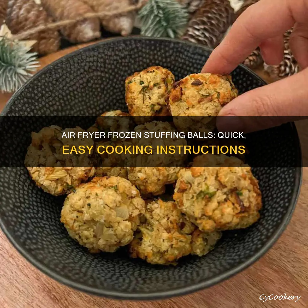 how long to cook frozen stuffing balls in air fryer