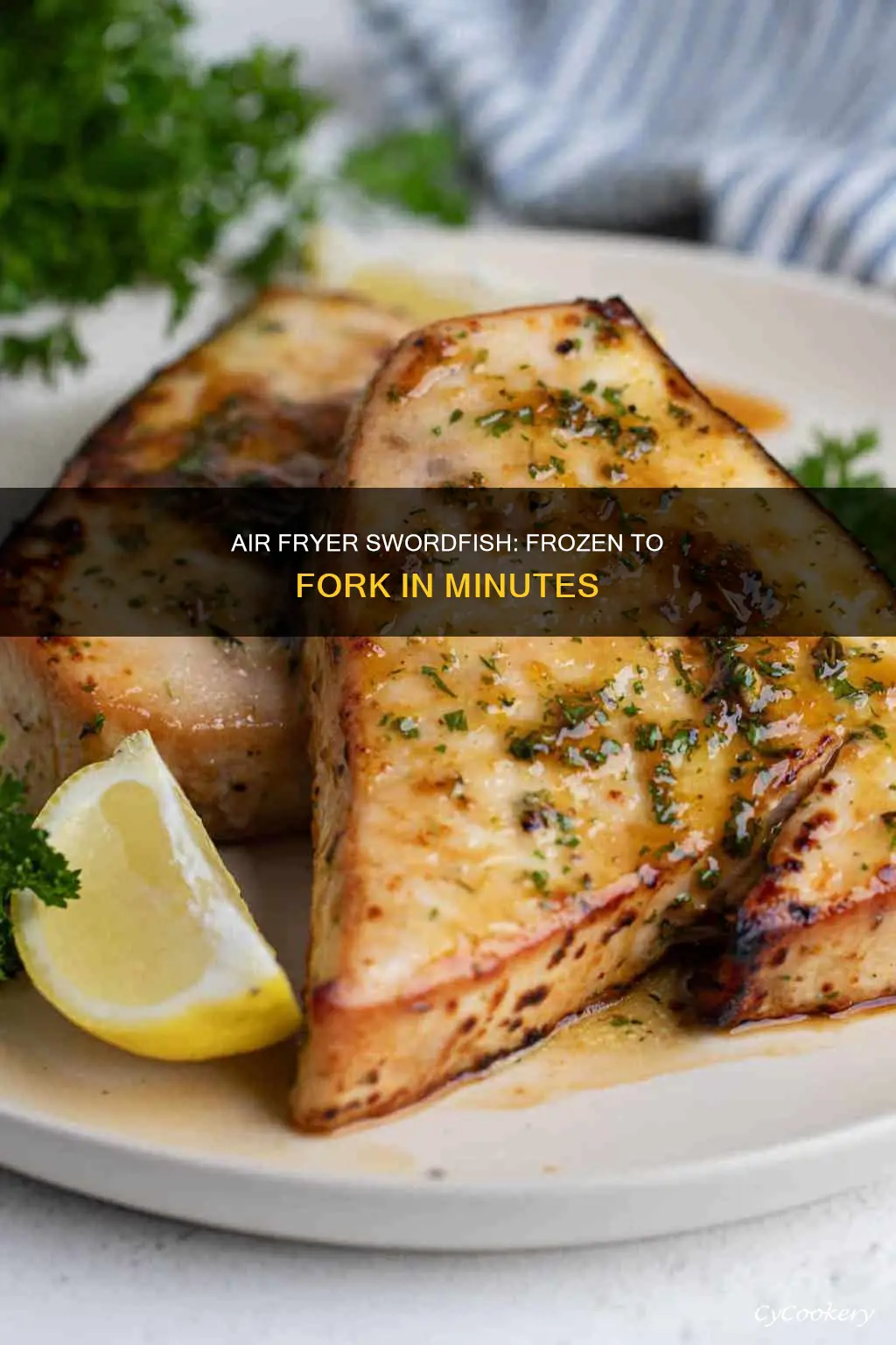how long to cook frozen swordfish in air fryer