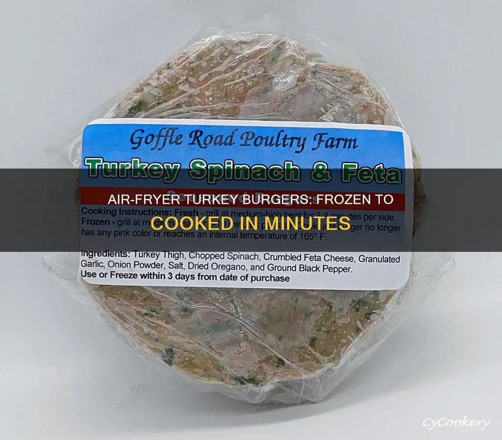 how long to cook frozen tuckey burgers in air fryer