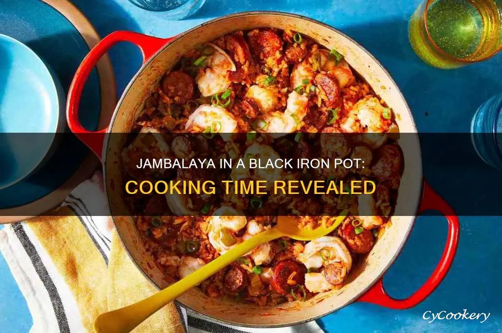 how long to cook jambalaya in black iron pot