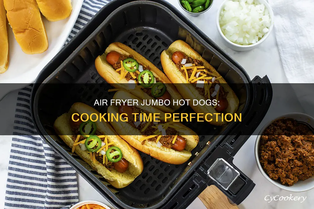 how long to cook jumbo hot dogs in air fryer