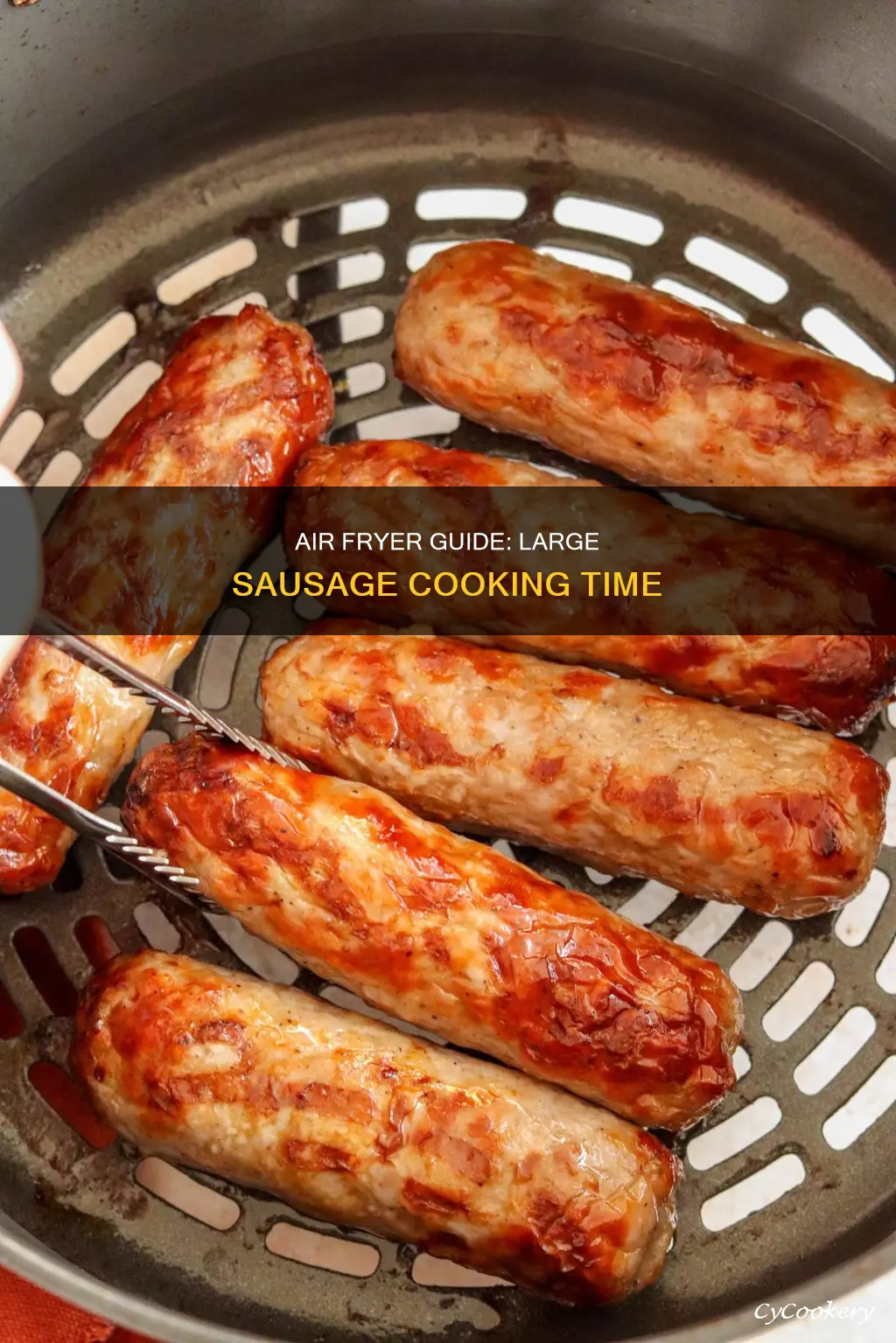 how long to cook large sausage in air fryer