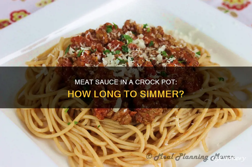how long to cook meat sauce in crock pot