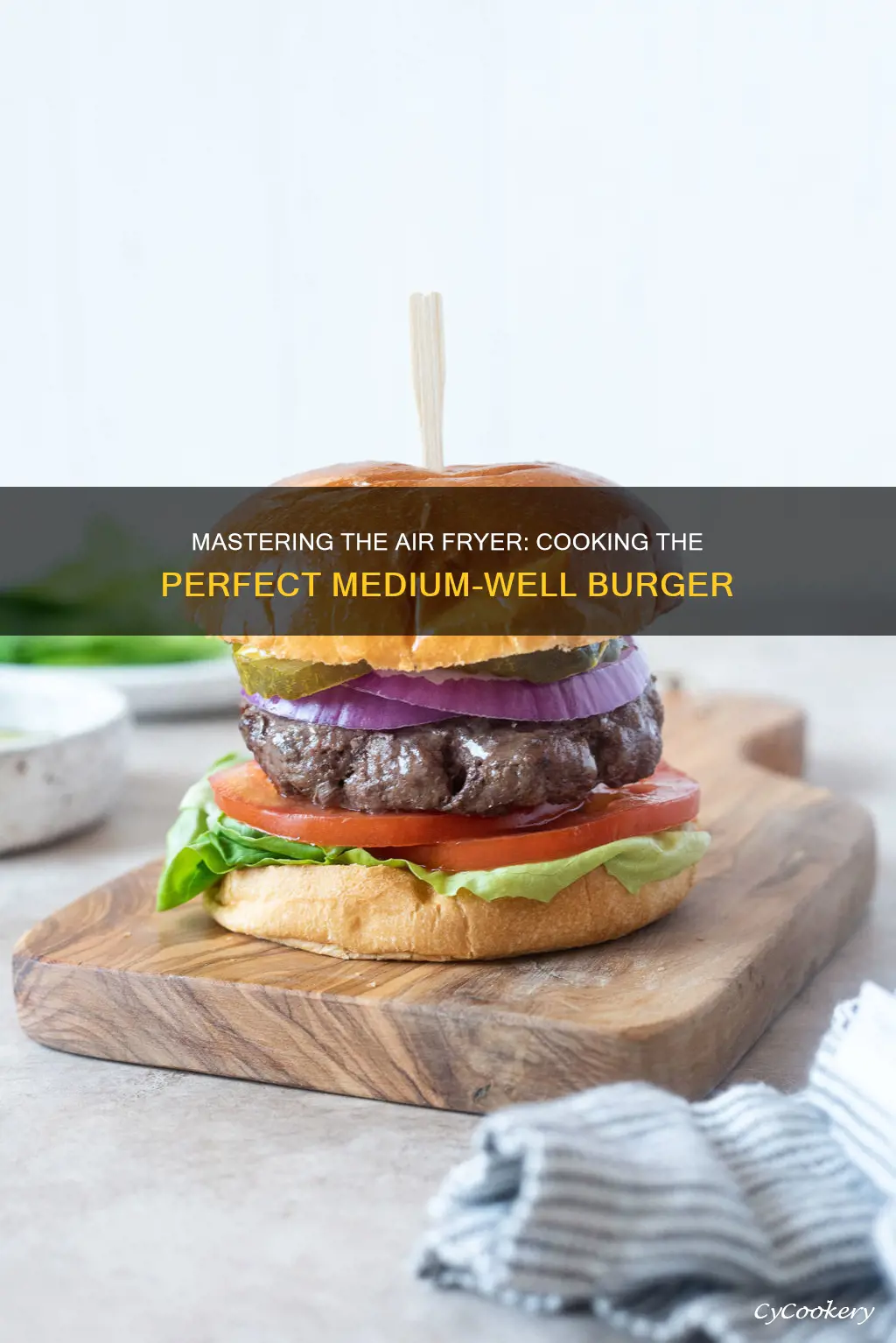 how long to cook medium well burger in air fryer