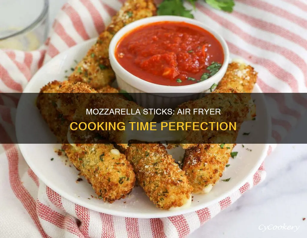 how long to cook mozarella sticks in air fryer