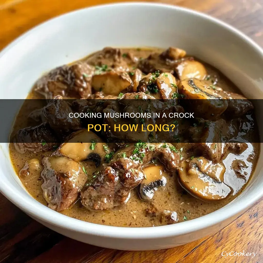 how long to cook mushrooms in crock pot