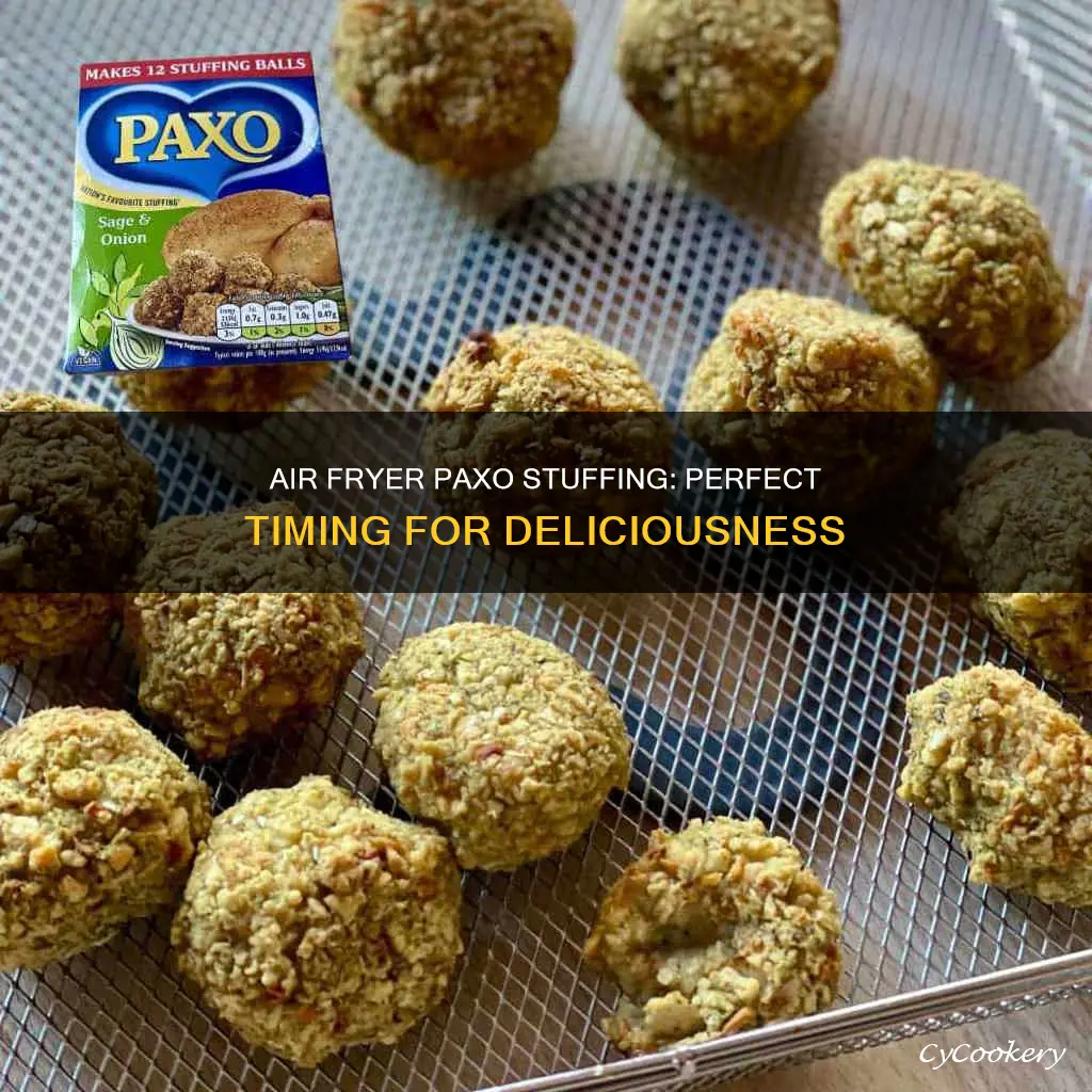 how long to cook paxo stuffing in air fryer