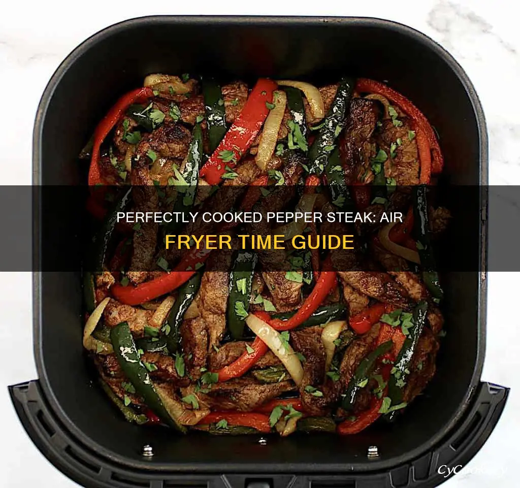 how long to cook pepper steaks in the air fryer