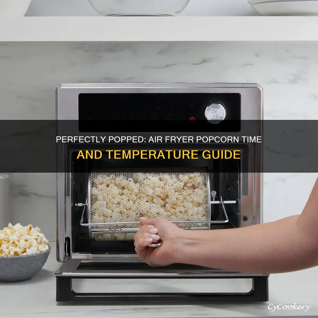 how long to cook popcorn in air fryer oven basket