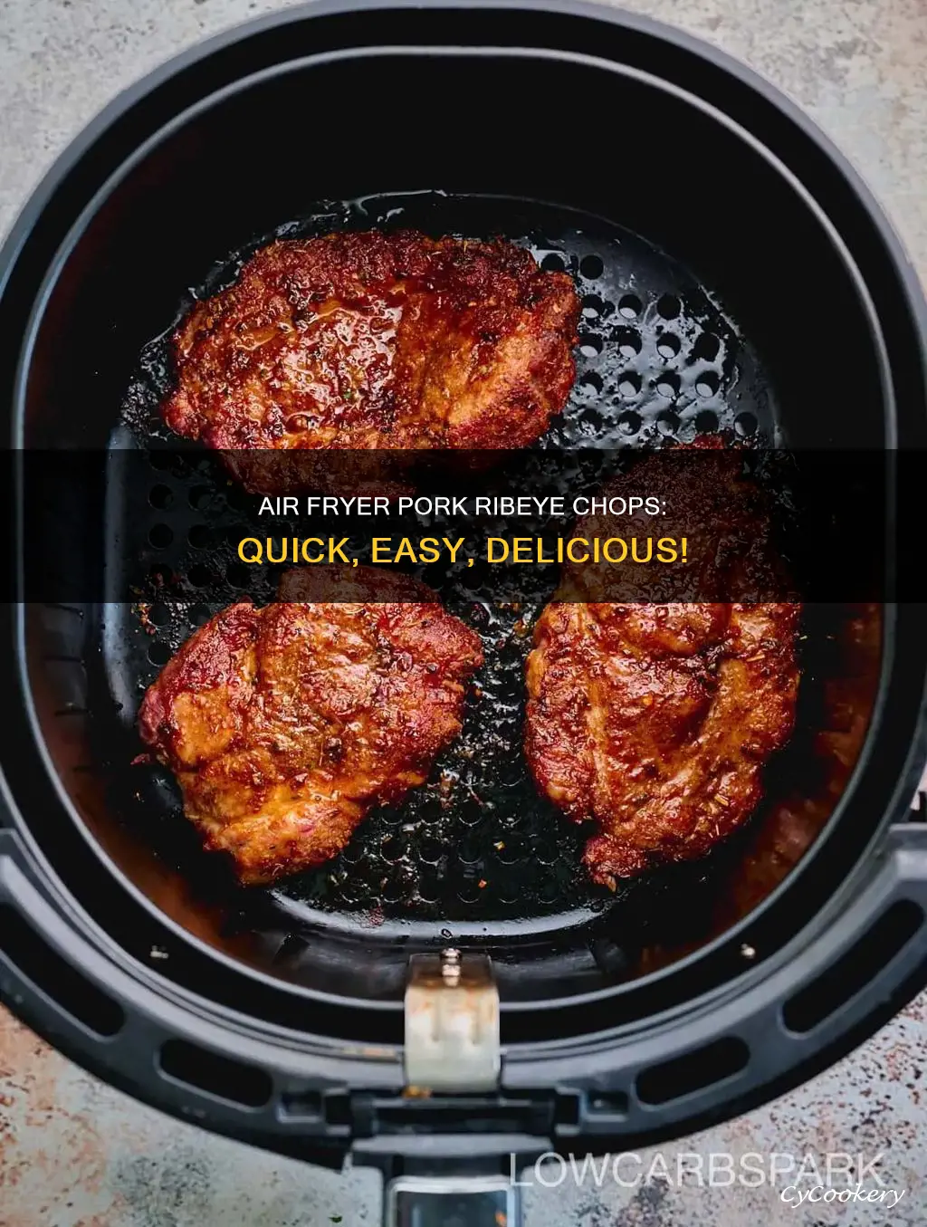 how long to cook pork ribeye chops in air fryer