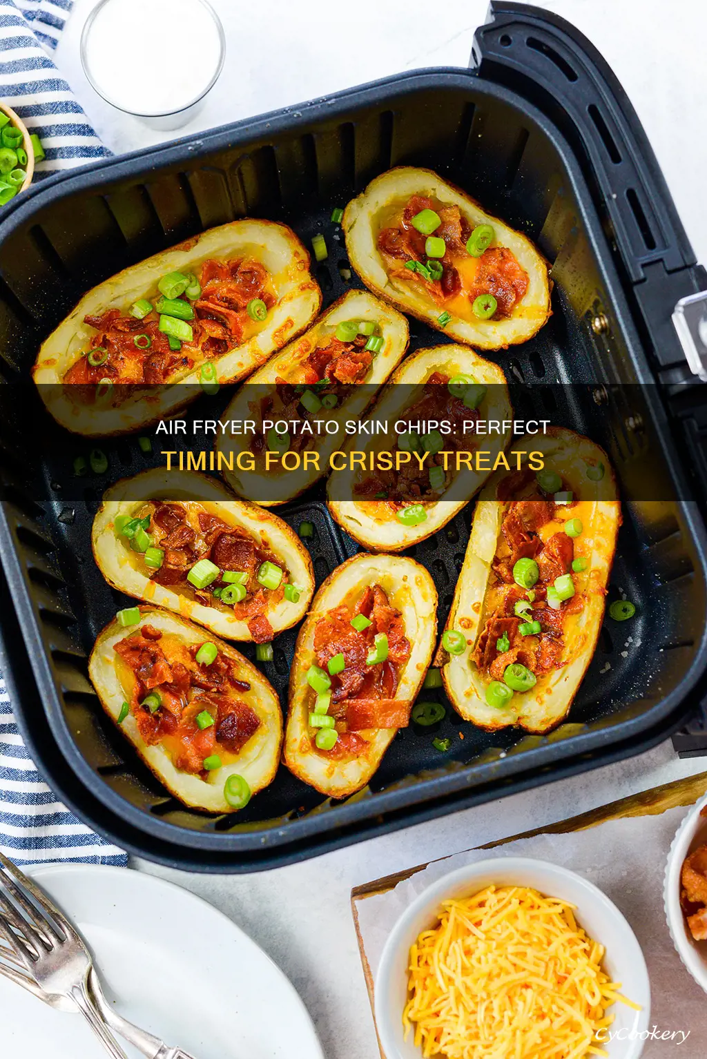 how long to cook potato skin cips in air fryer