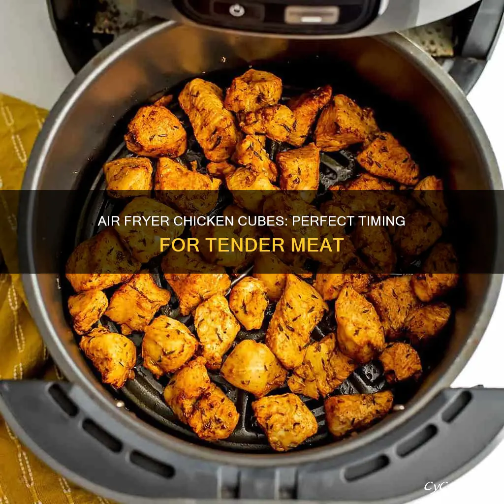 how long to cook raw chicken cubes in air fryer