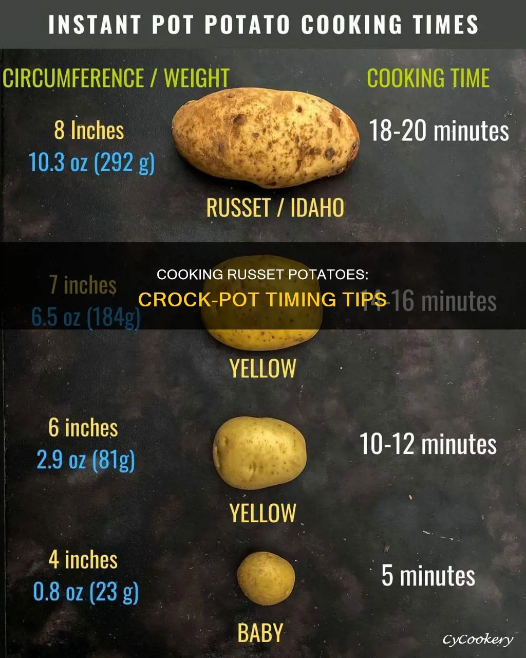 how long to cook russet potatoes in crock pot