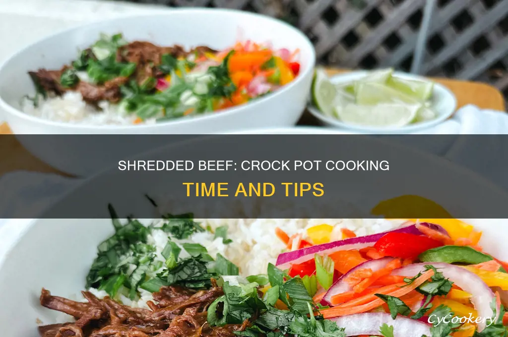 how long to cook shredded beef in crock pot