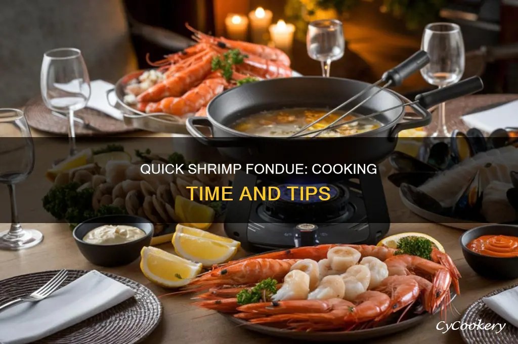 how long to cook shrimp in a fondue pot