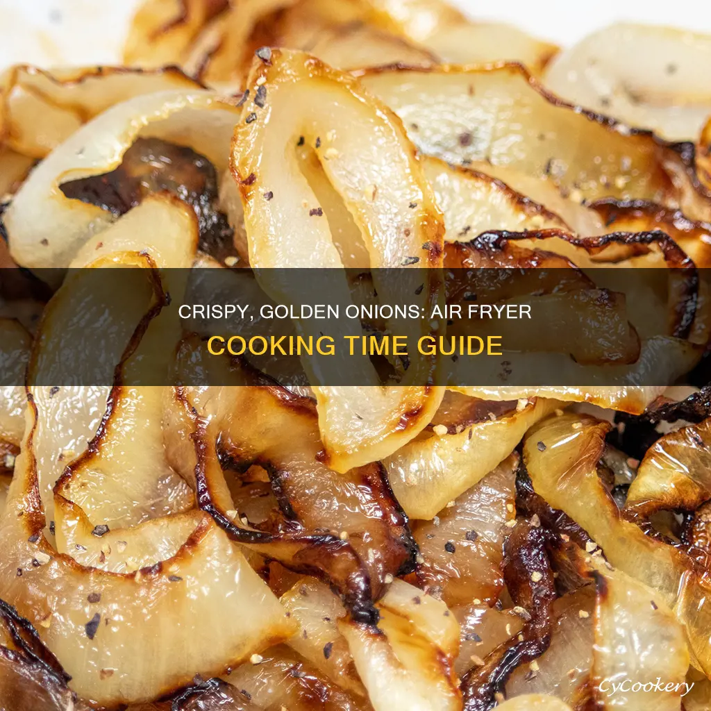 how long to cook sliced onions in air fryer