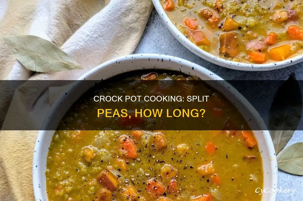 how long to cook split peas in a crock pot