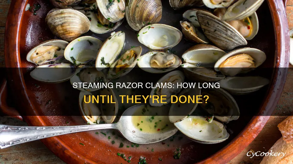 how long to cook steamed razor clams