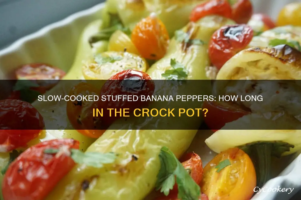how long to cook stuffed banana peppers in crock pot