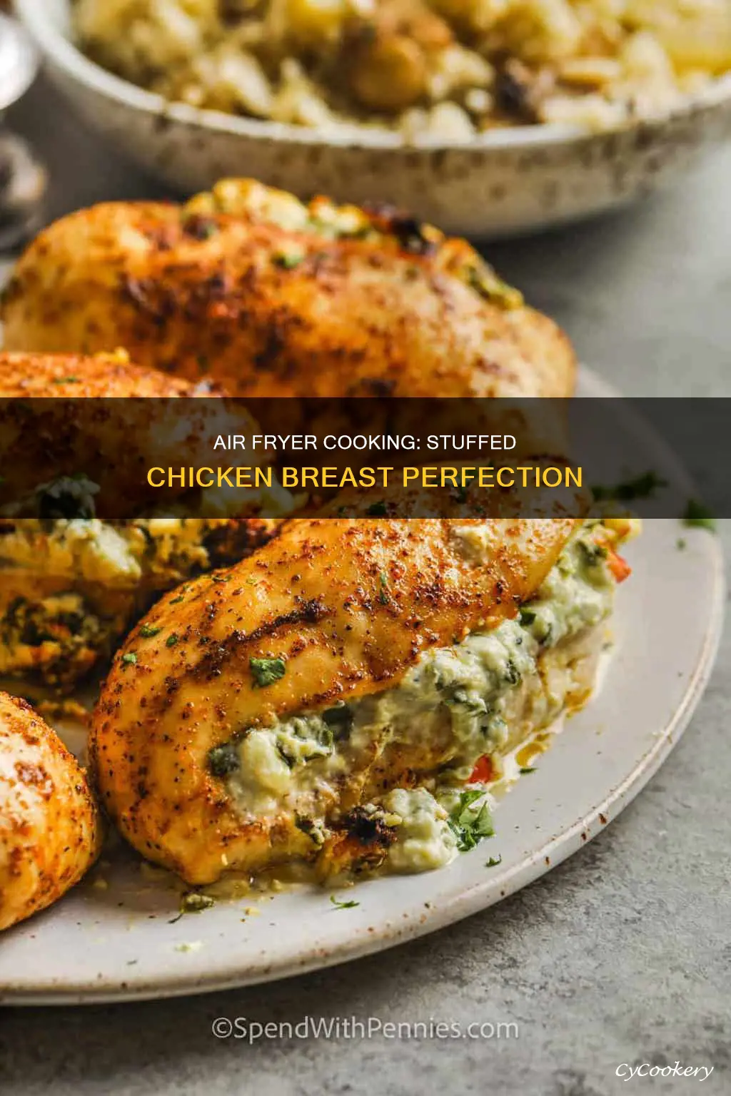 how long to cook stuffed chicken breast air fryer