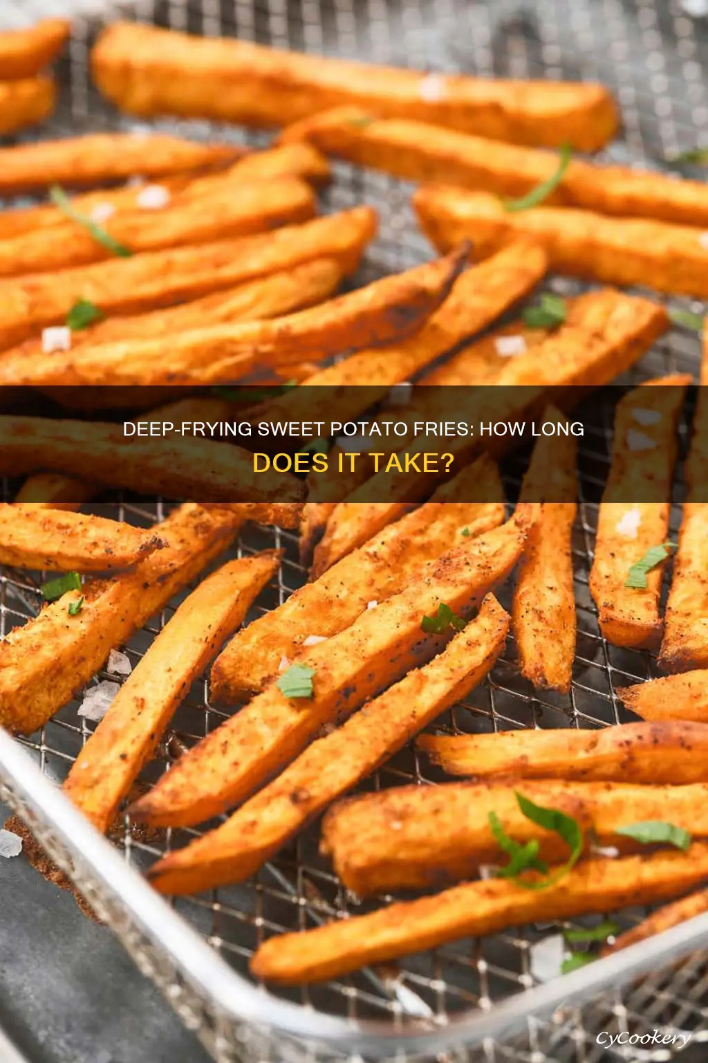 how long to cook sweet potato fries in deep fryer
