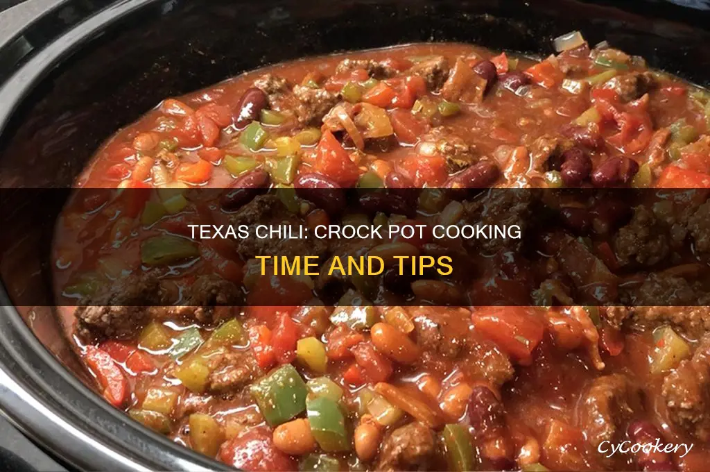 how long to cook texas chili in crock pot