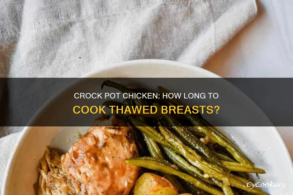 how long to cook thawed chicken breasts in crock pot