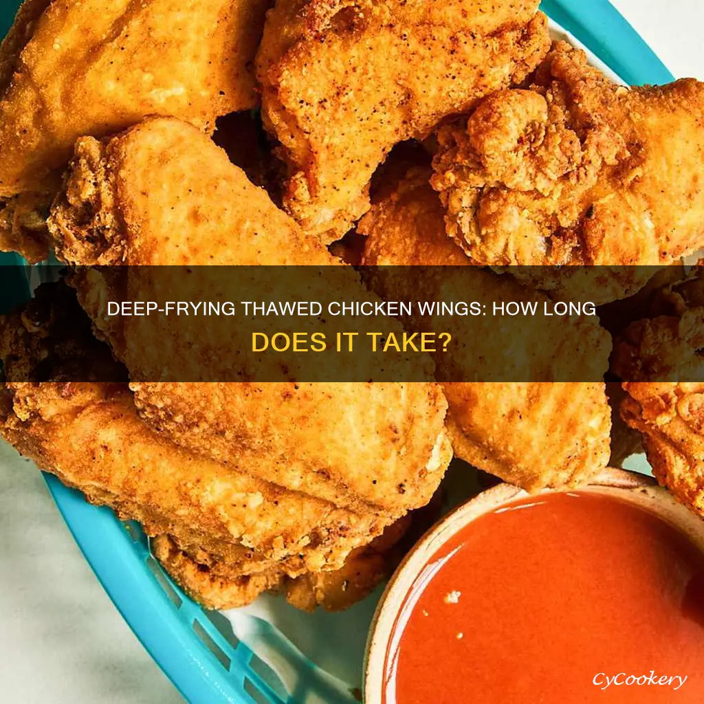 how long to cook thawed chicken wings in deep fryer
