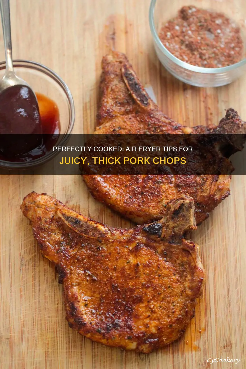 how long to cook thick pork chop in air fryer