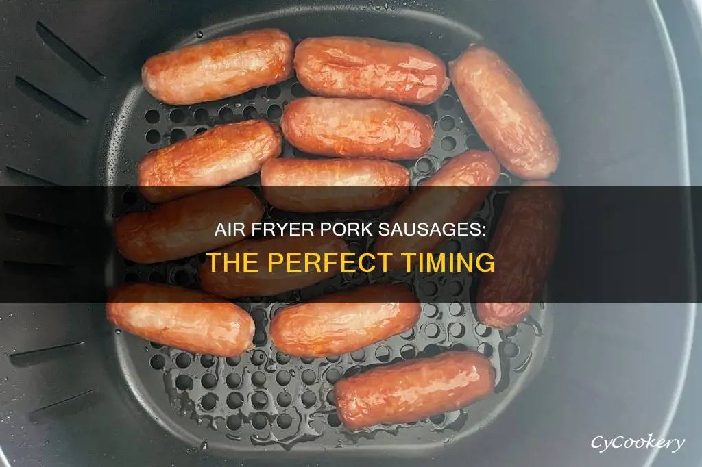 how long to cook thick pork sausages in air fryer