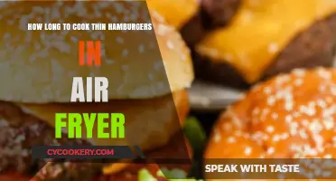 Crispy, Perfectly Cooked Hamburgers: Air Fryer Times Revealed!