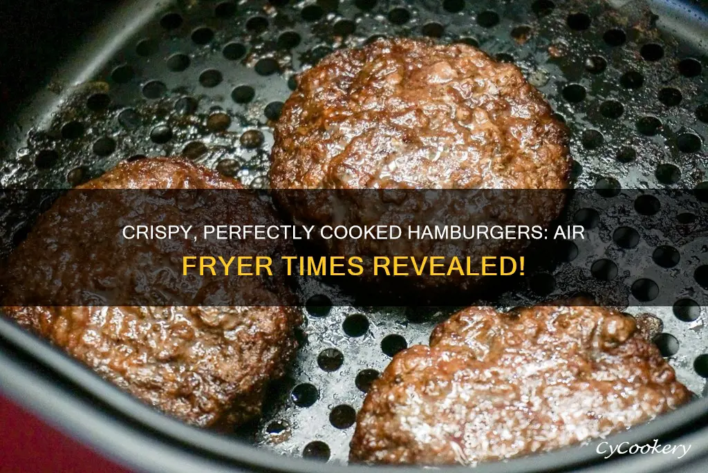 how long to cook thin hamburgers in air fryer