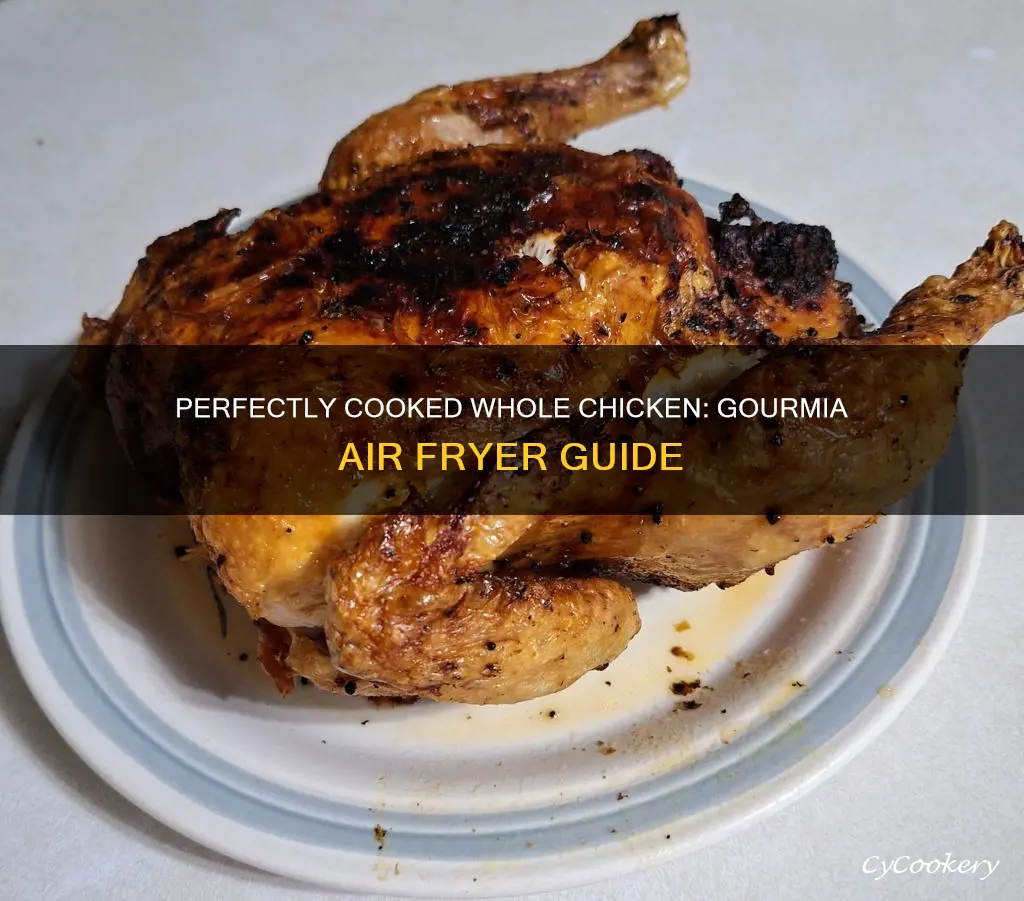 how long to cook whole chicken in gourmia air fryer