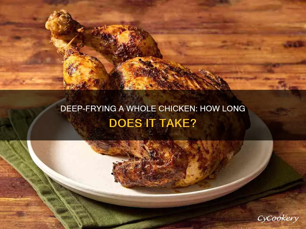 how long to cook whole chicken in turkey fryer