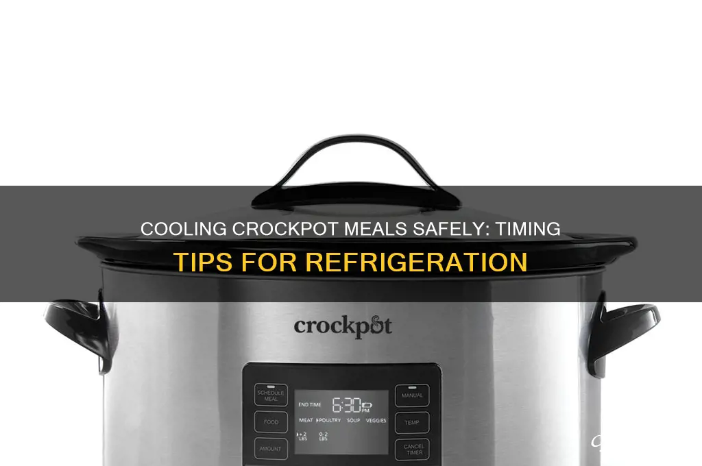 how long to cool off crockpot befote you can refrigerator