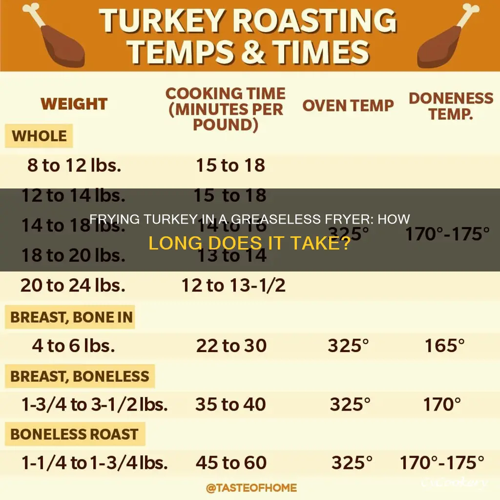 how long to fry a turkey in a greaseless fryer