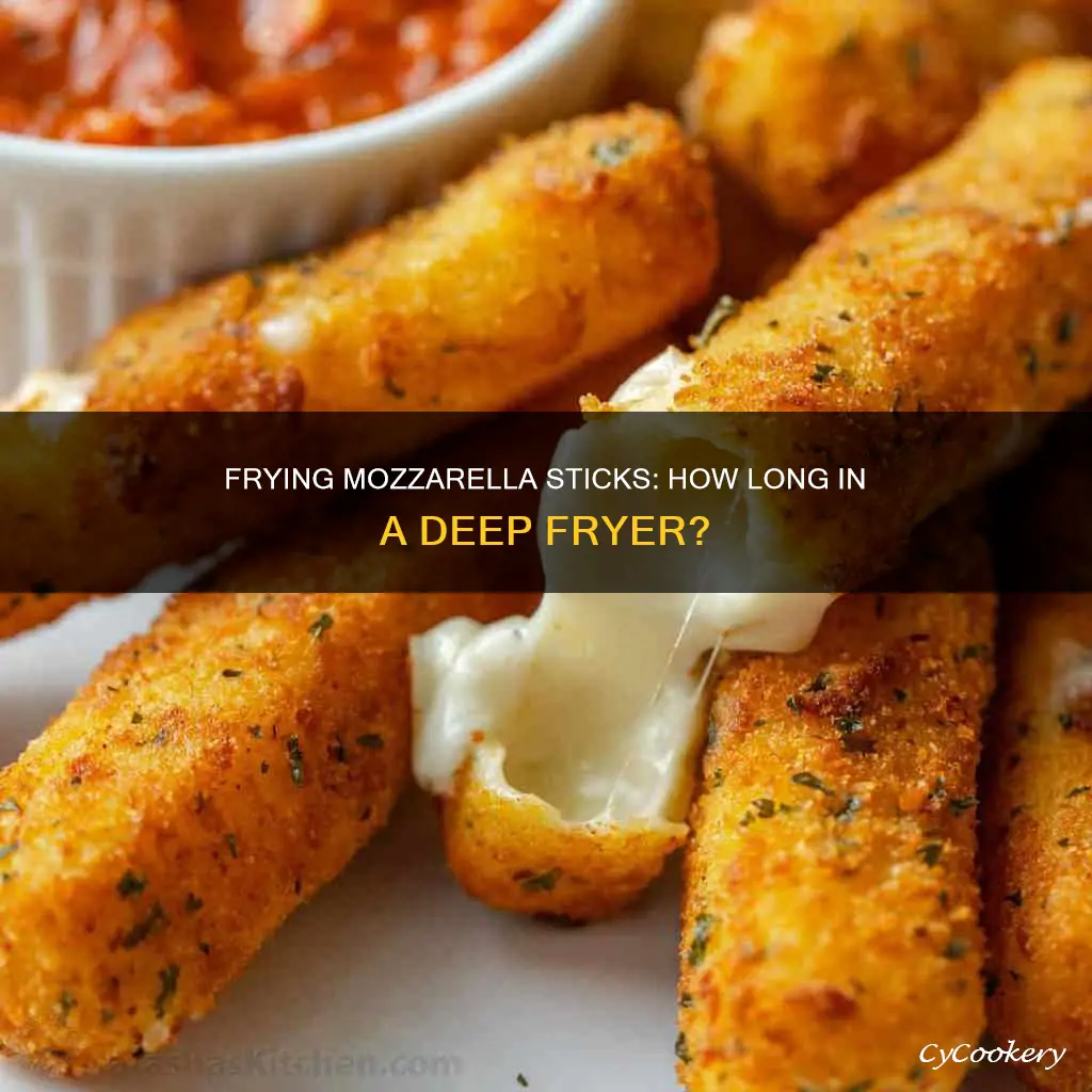 how long to fry mozzarella sticks in deep fryer