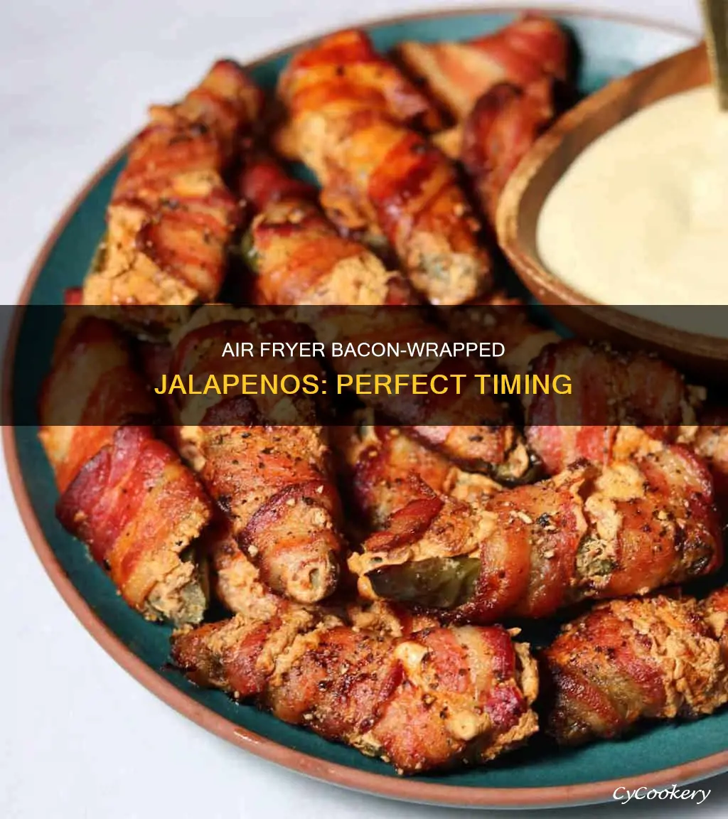 how long to put bacon wrapped jalapenos in air fryer