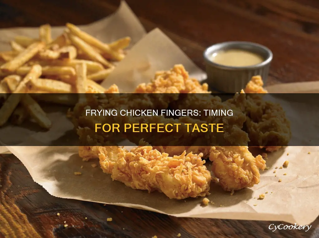 how long to put chicken fingers in a fryer