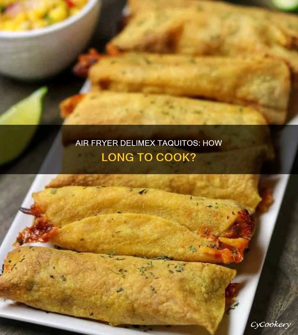 how long to put delimex taquitos in air fryer